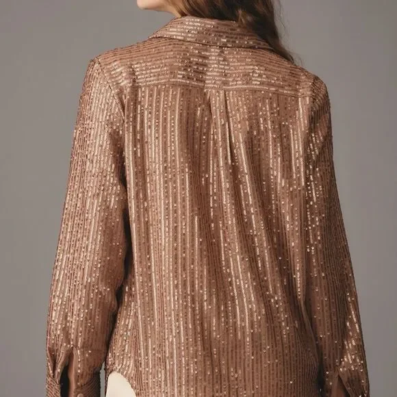 Anthropologie The Remie Sequin Buttondown | Size: Small - Picture 3 of 4